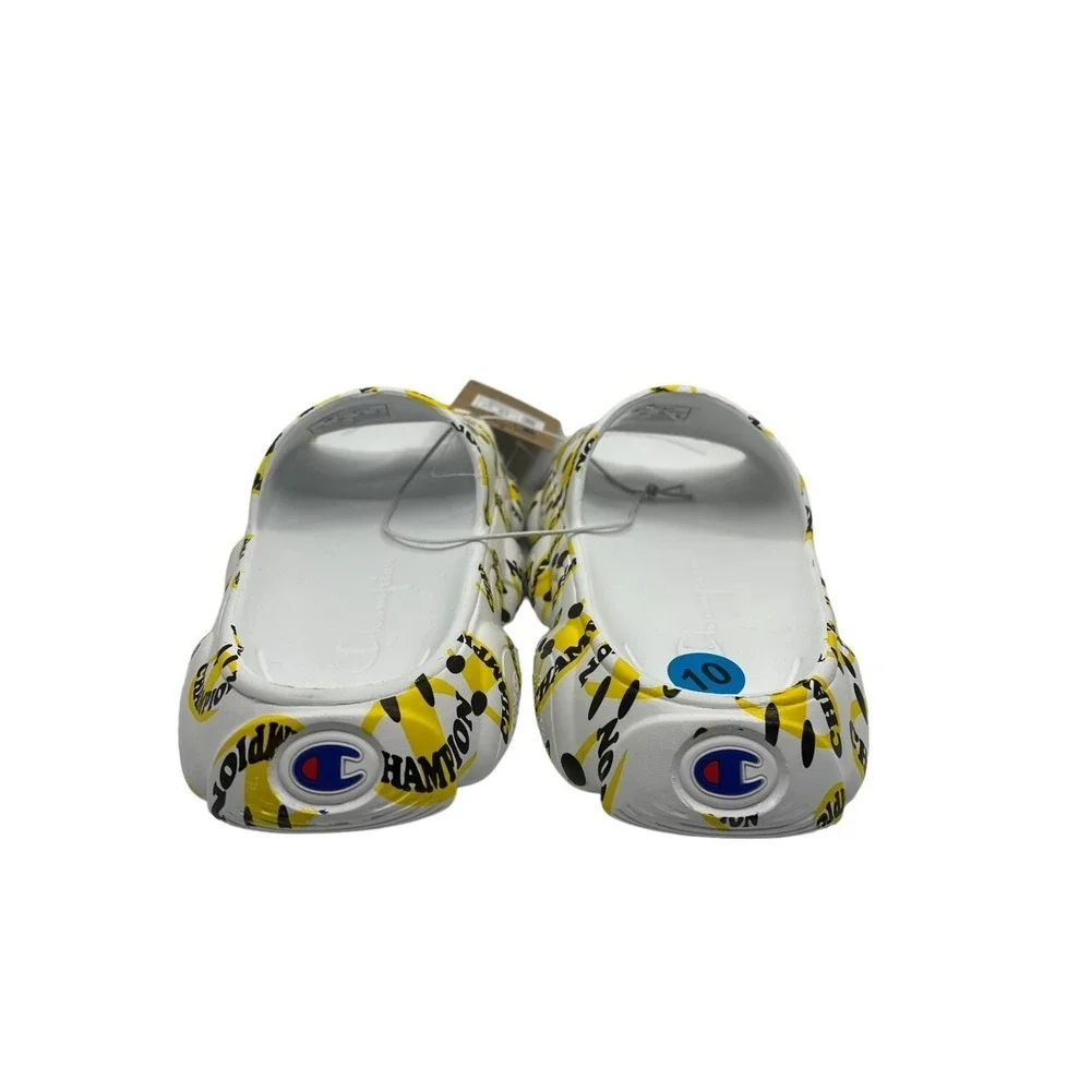 Champion Men's Meloso Squish Smile‎ Slides Size 10 Smiley Face Sandals New